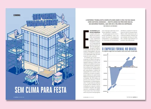 Ilustração tipográfica para a Revista Você RH