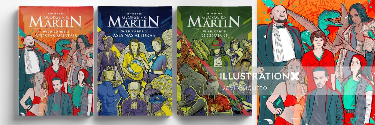 Book covers of George R. R. Martin's Wilds Cards
