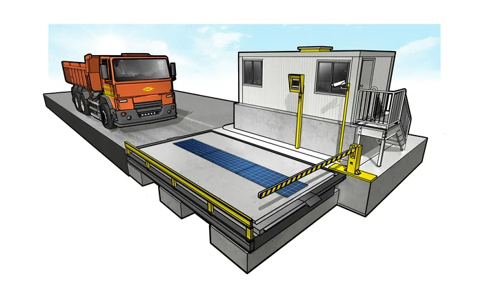 Weighbridge system for truck weight measurement