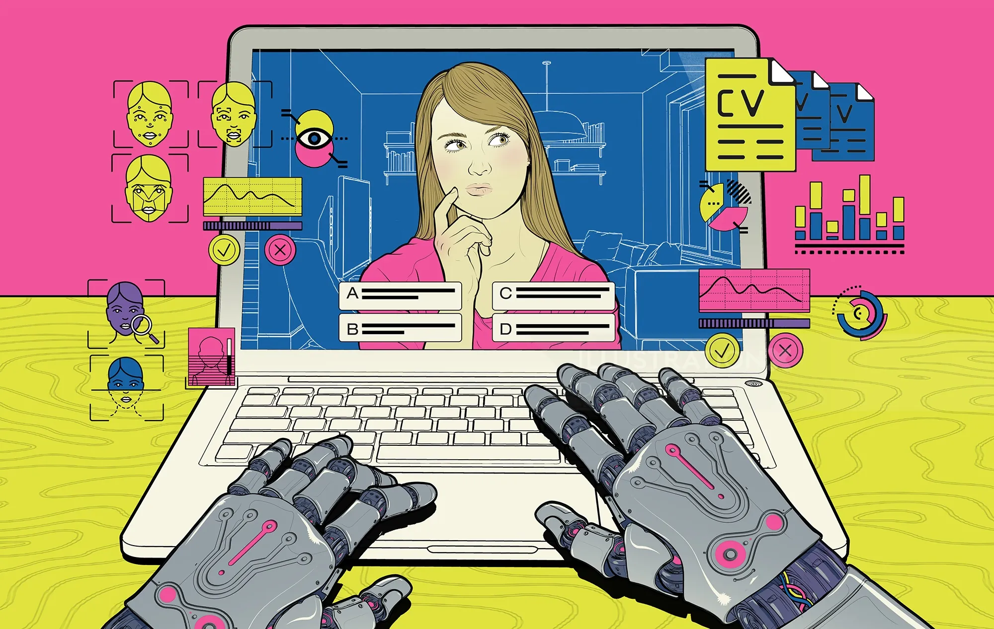 HR technology artificial intelligence hiring process image