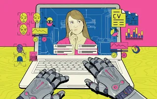 HR technology artificial intelligence hiring process image