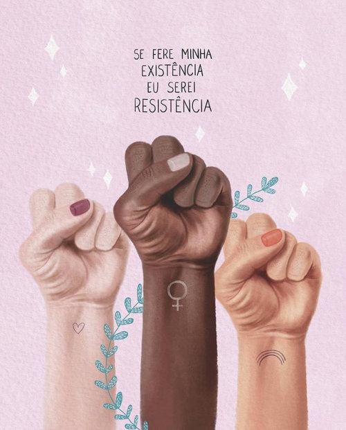 Arte de cartel político de mujer por Debora Islas