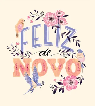 Ilustração de letras Feeiz de Novo 