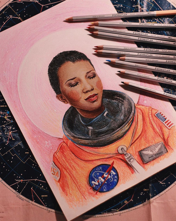 retrato de mulher da NASA