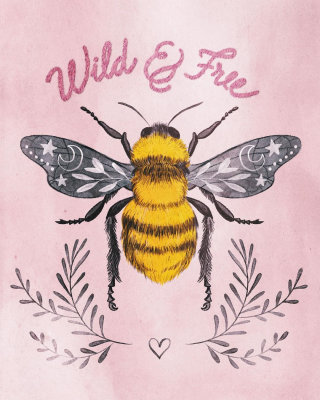 Ilustración de abeja de miel
