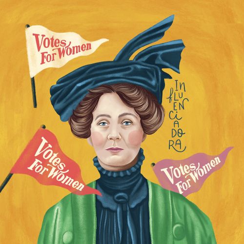 Emmeline Pankhurst portrait illustration
