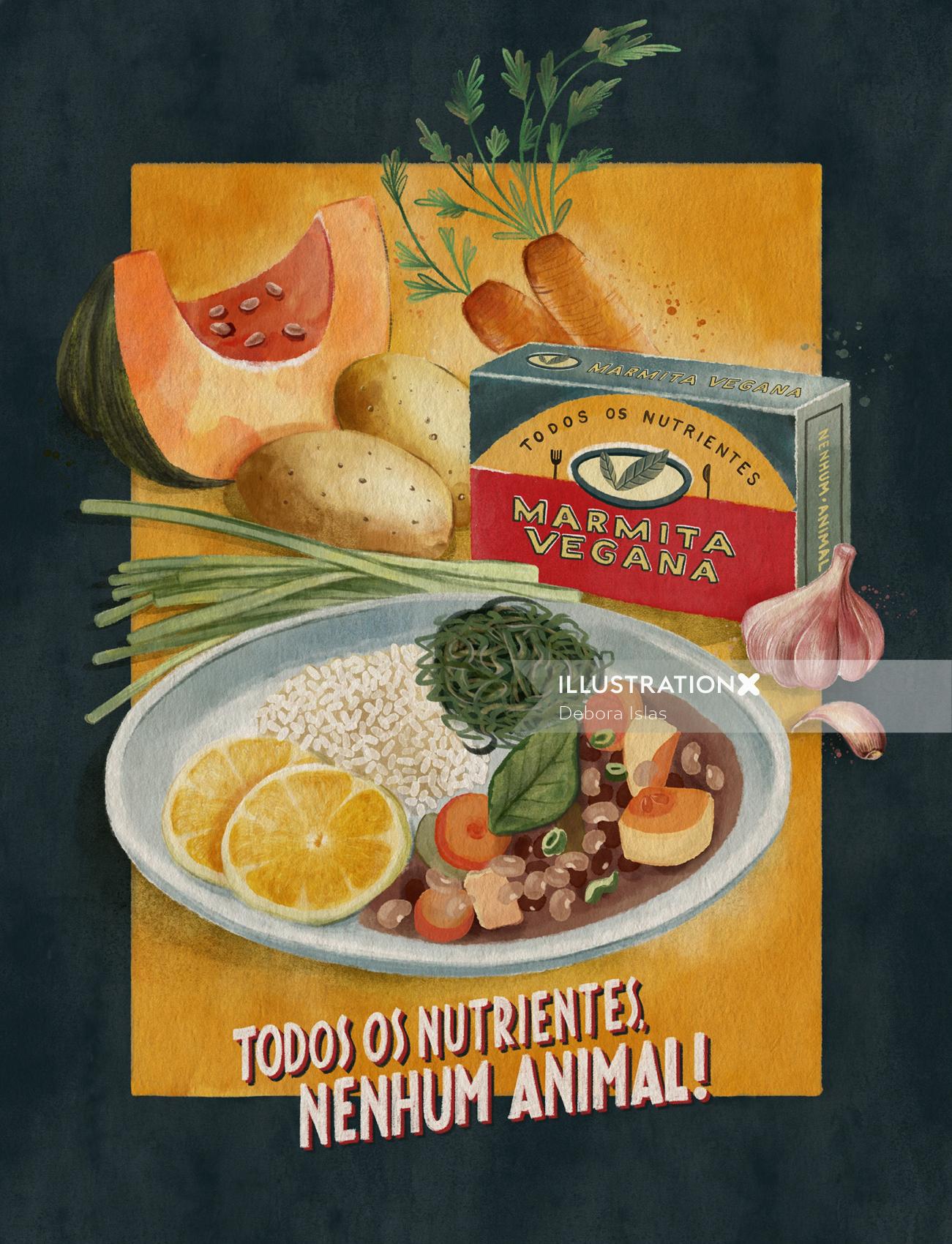 Advertising poster of Marmita Vegana