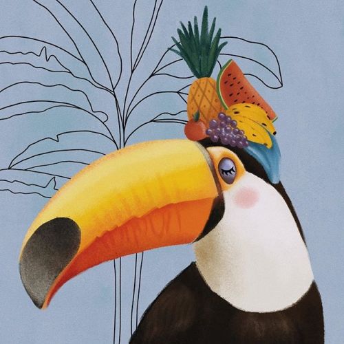 Portraiture of Toco toucan bird
