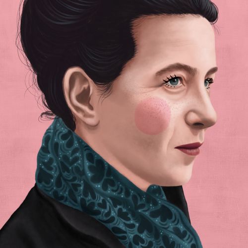 Portrait of Simone de Beauvoir