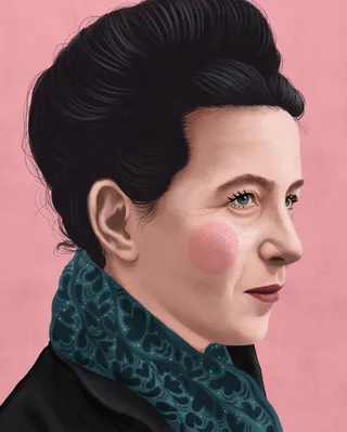 Portrait of Simone de Beauvoir