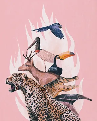 Wild animals painting