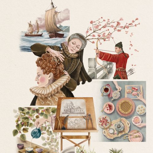 Historical and cultural illustrations collage by Debora Islas