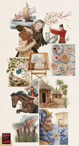 Historical and cultural illustrations collage by Debora Islas