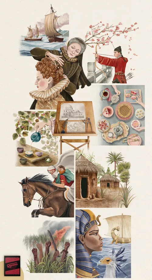 Historical and cultural illustrations collage by Debora Islas