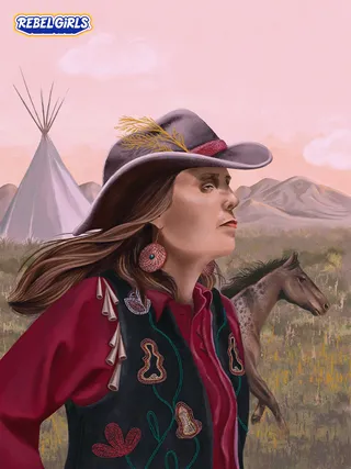 Realistic portrait of Winona LaDuke