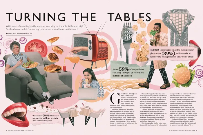 Editorial da Turning The Tables para a Waitrose & Partners Food