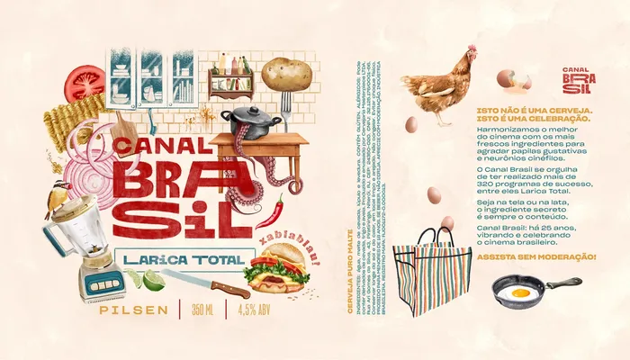 Beer label art highlights Canal Brasil's milestone