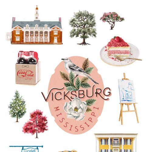 Food map design of Vicksburg, Mississippi