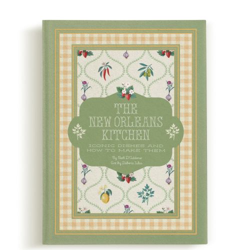 The New Orleans Kitchen cookbook cover with vegetable illustrations