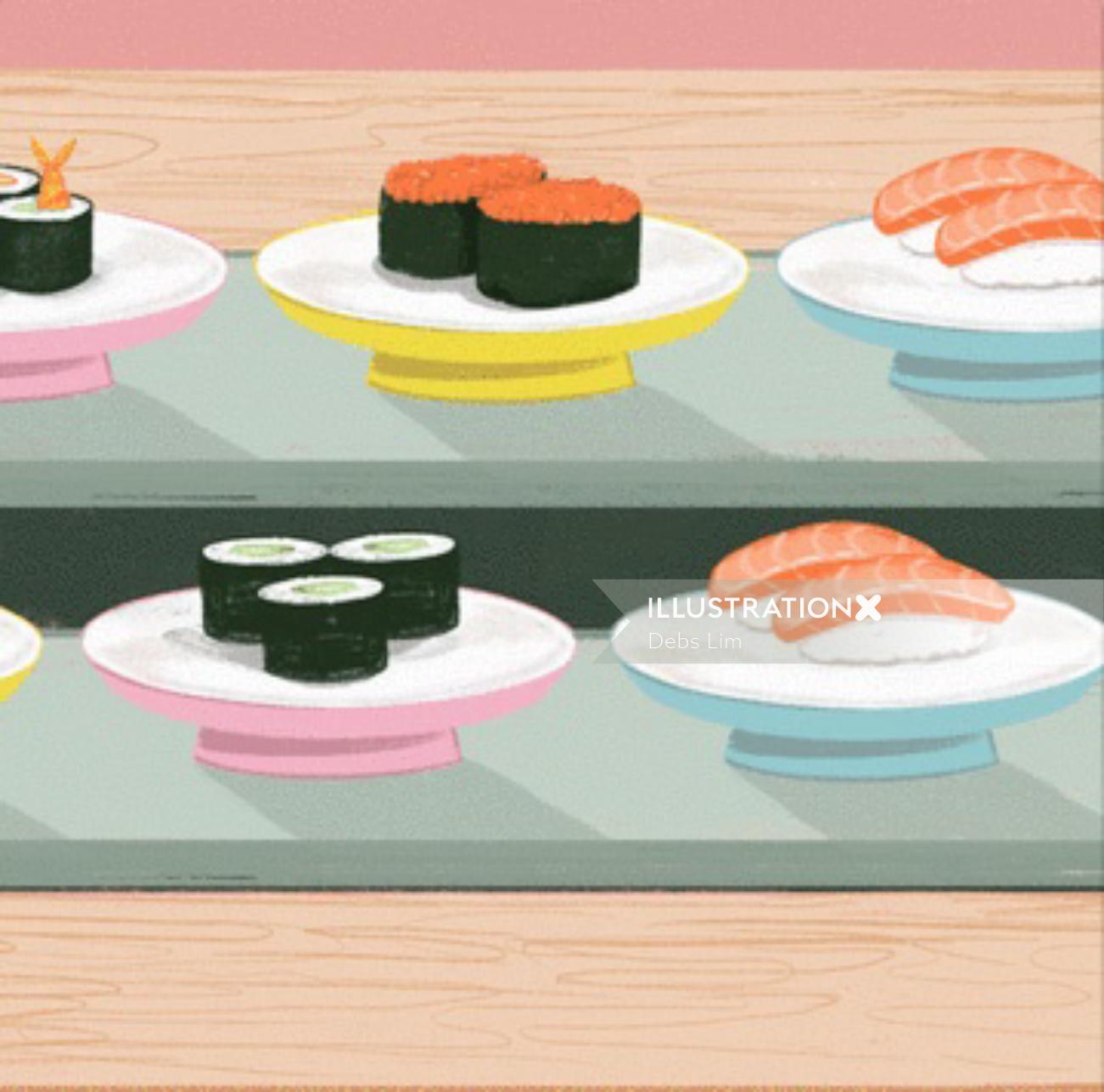 Comida e bebida Train Sushi