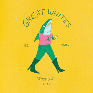 Rótulo de vinho gráfico Great Whites
