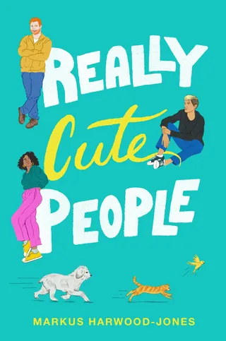 Illustration of three people with a dog, cat, and bird by Debs Lim