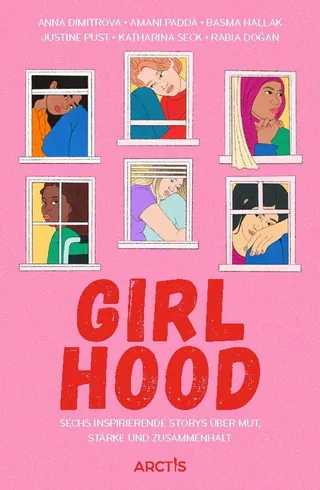 Illustration of six diverse women viewed through colorful windows