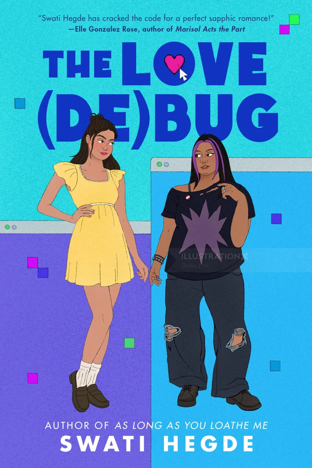 Debs Lim illustration of two young women on The Love (De)Bug cover