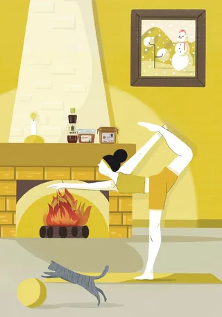 People illustration of doing exercise 