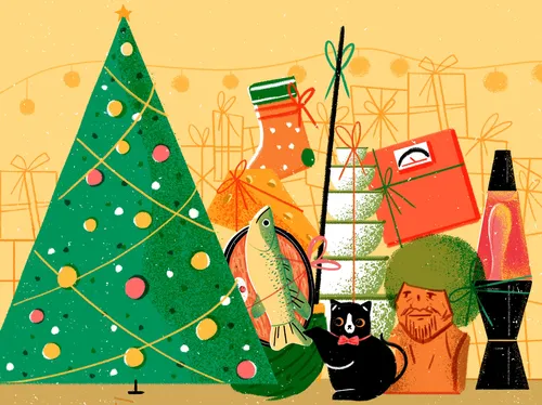 Gift illustration for in style magazine