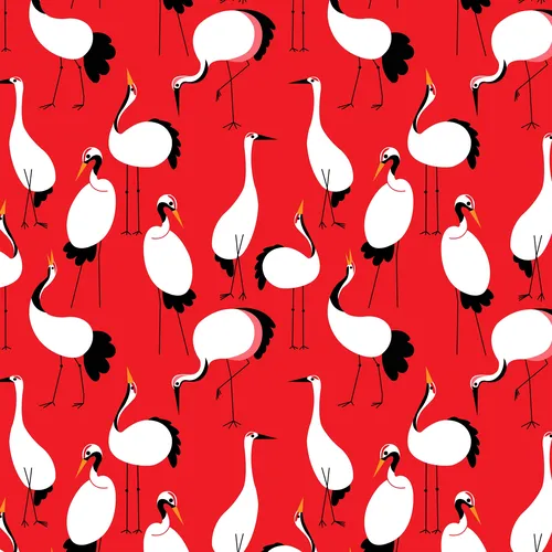 Digital painting of goose birds