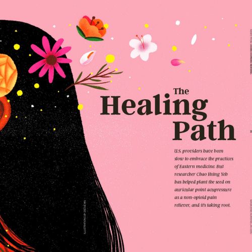 Editorial illustration on paths to pain relief