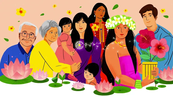 Poster illustration for AAPI Heritage Month