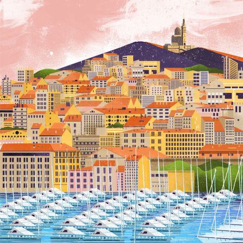 An illustration of Marseille city