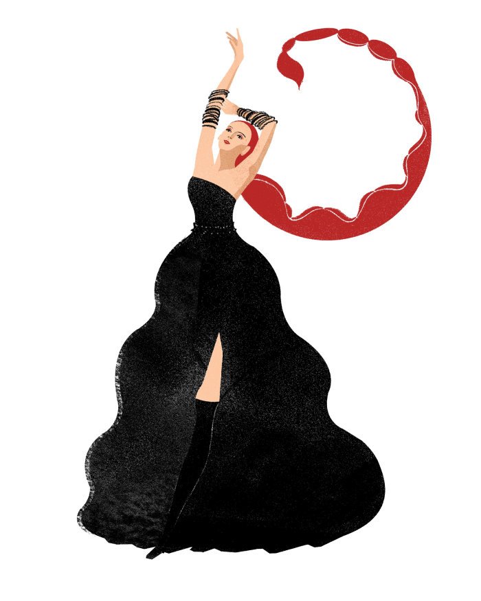 Ilustração de moda para a Vogue China Mini por Decue Wu