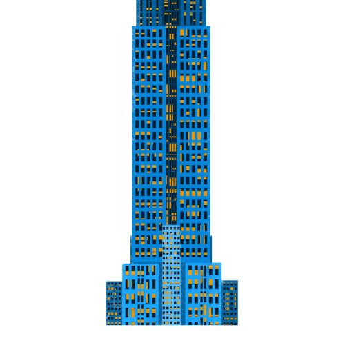 An Illustration of Manhattan skyline tower