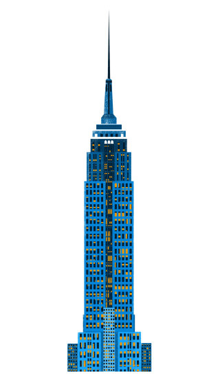 An Illustration of Manhattan skyline tower
