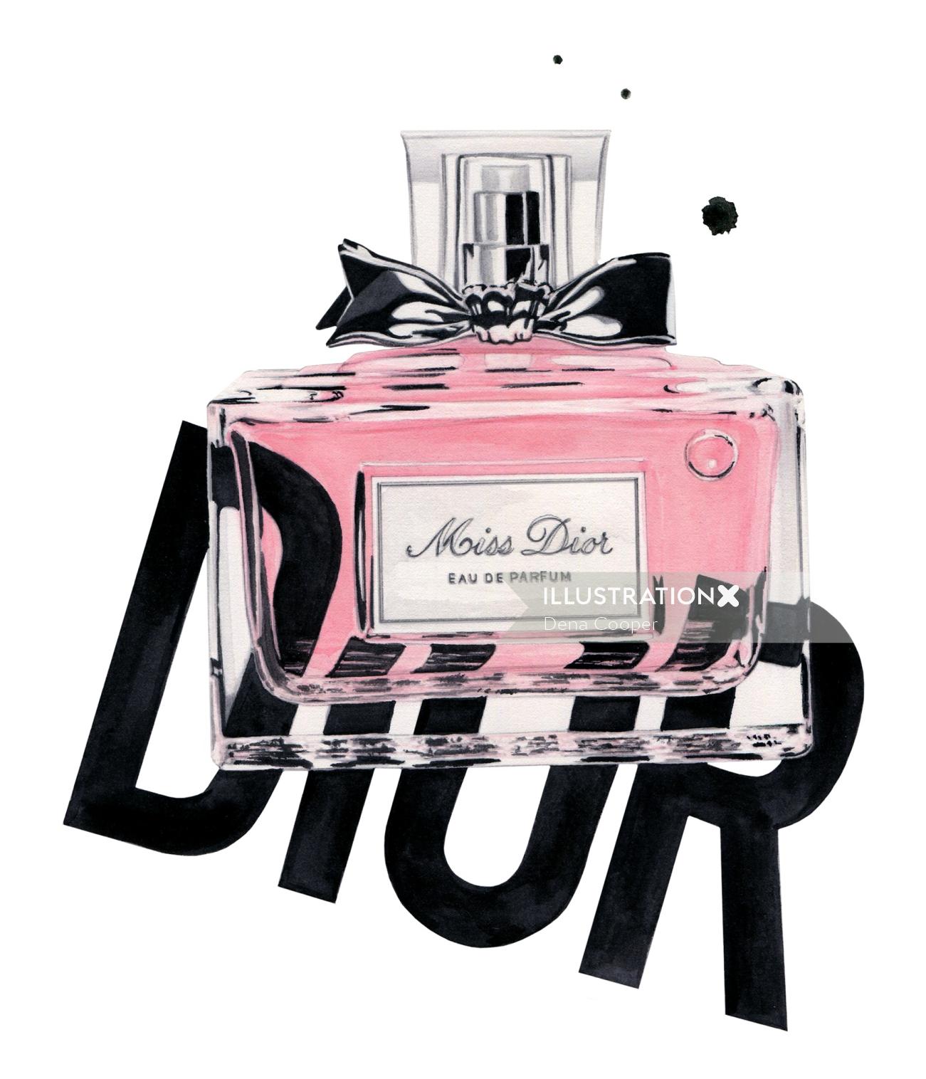 Frasco de perfume de Miss Dior Eau De Parfum