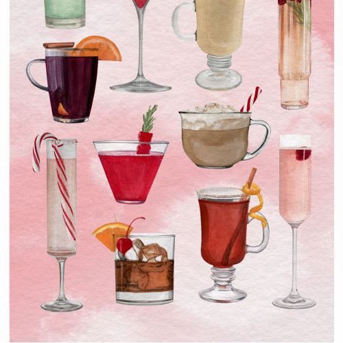 Realistic illustration of drinks