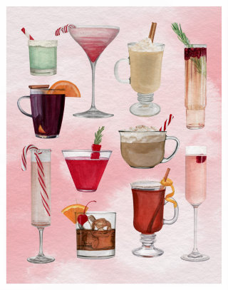 Realistic illustration of drinks