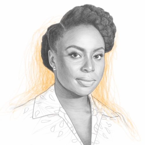 Pencil portrait of Chimamanda Ngozi Adichie