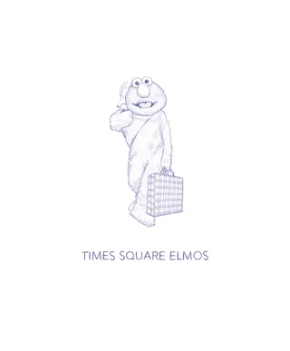 Funny Depiction of Times Square Elmos