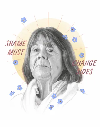 Artistic rendering of Gisèle Pelicot
