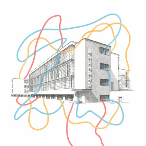 Concept art of Bauhaus architecture in Germany