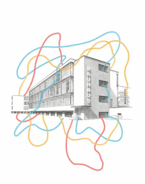 Concept art of Bauhaus architecture in Germany