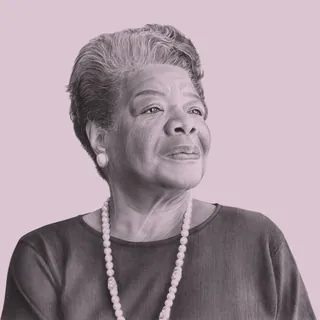 Portrait of Maya Angelou looking thoughtfully to the side