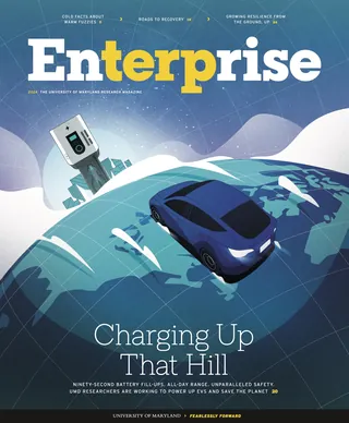 Electric car charging on a global map with an animated charging plug
