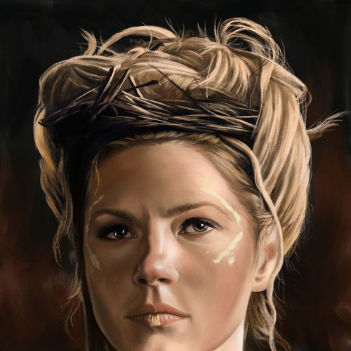 Illustration of Lagertha, by Katheryn Winnick on Vikings series