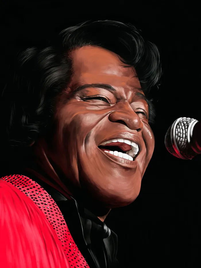 Portraiture of American musician James Brown