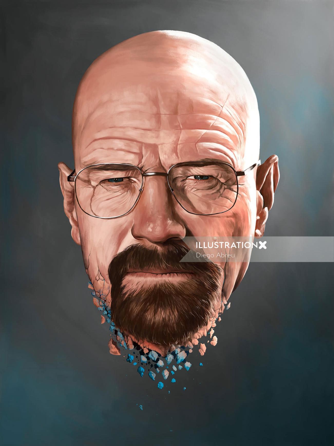 Concept art of the downfall of protagonist Walter White
